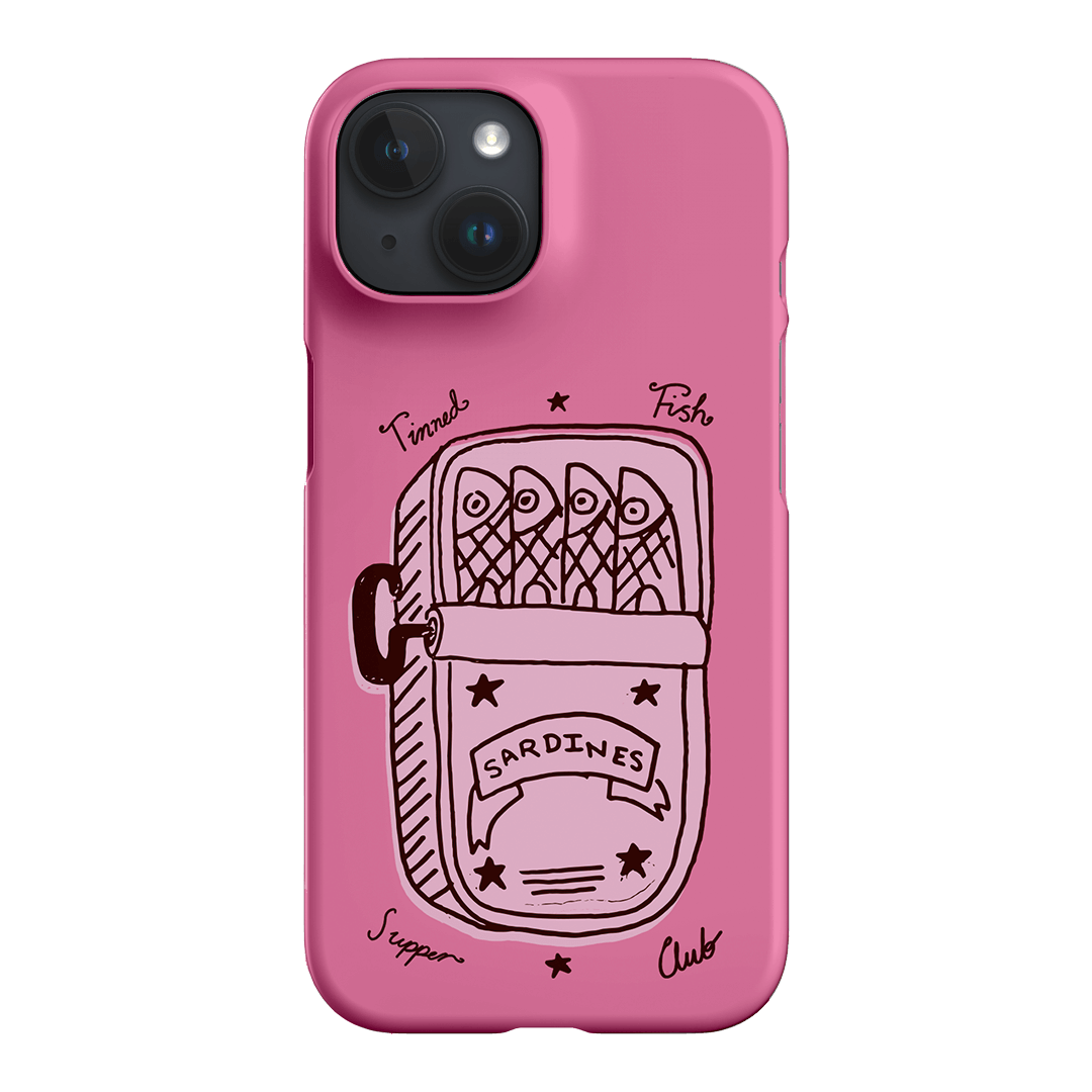 Sardine Social Pink Printed Phone Cases iPhone 15 / Snap by The Dairy - The Dairy