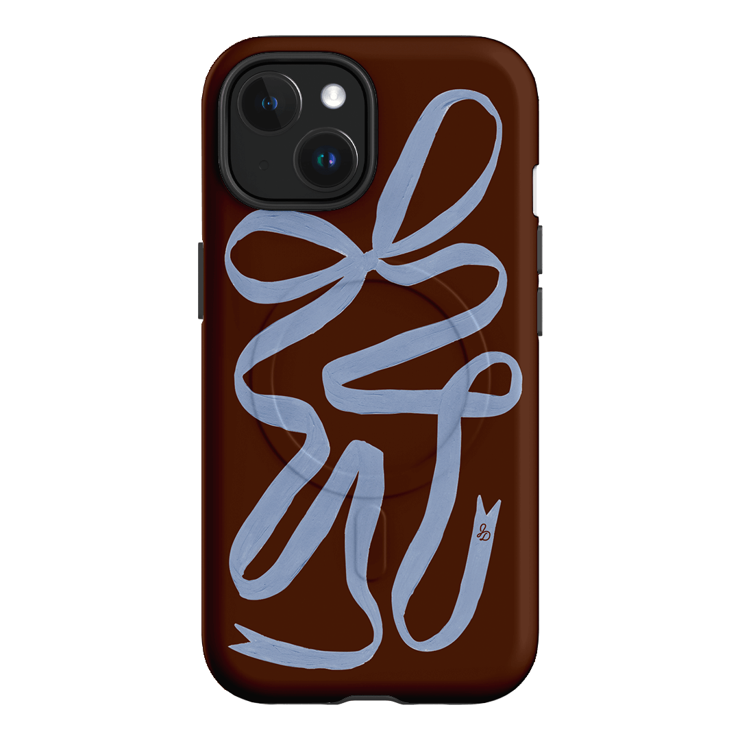 Mocha Ribbon Printed Phone Cases iPhone 15 / Armoured MagSafe by Jasmine Dowling - The Dairy