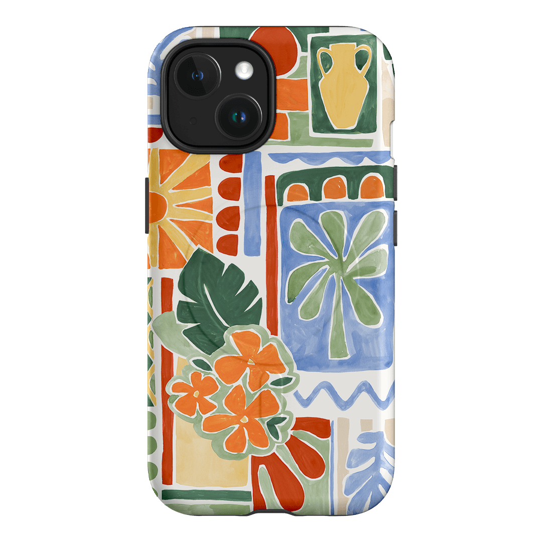 Tropicana Tile Printed Phone Cases iPhone 15 / Armoured MagSafe by Charlie Taylor - The Dairy