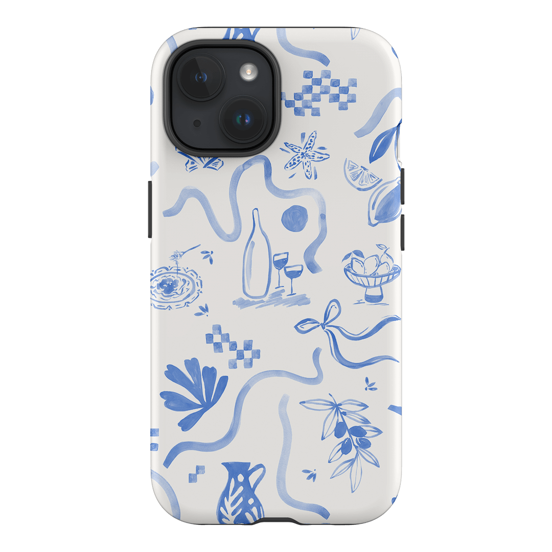 Mediterranean Wave Printed Phone Cases iPhone 15 / Armoured by Charlie Taylor - The Dairy