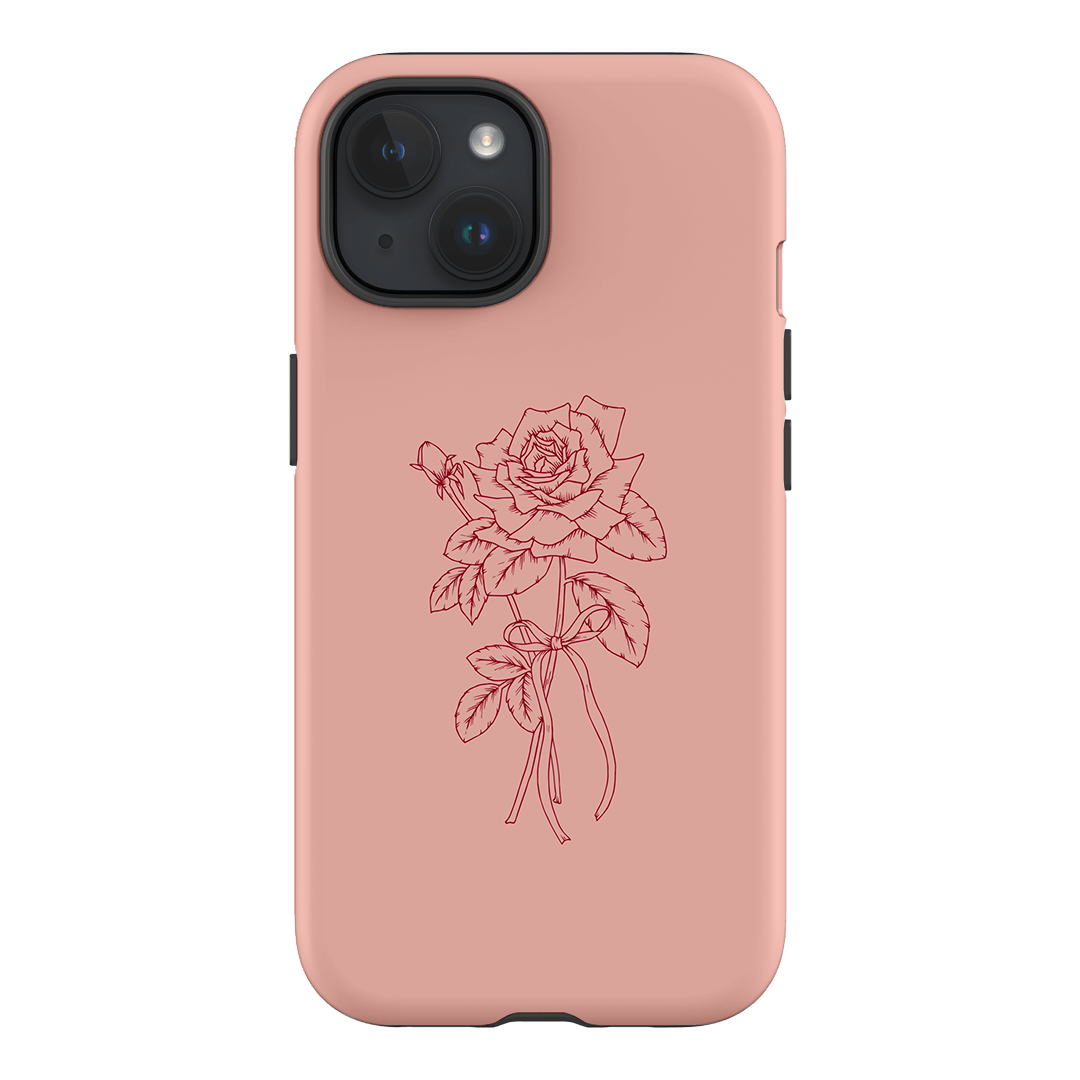 Pink Rose Printed Phone Cases iPhone 15 / Armoured by Typoflora - The Dairy