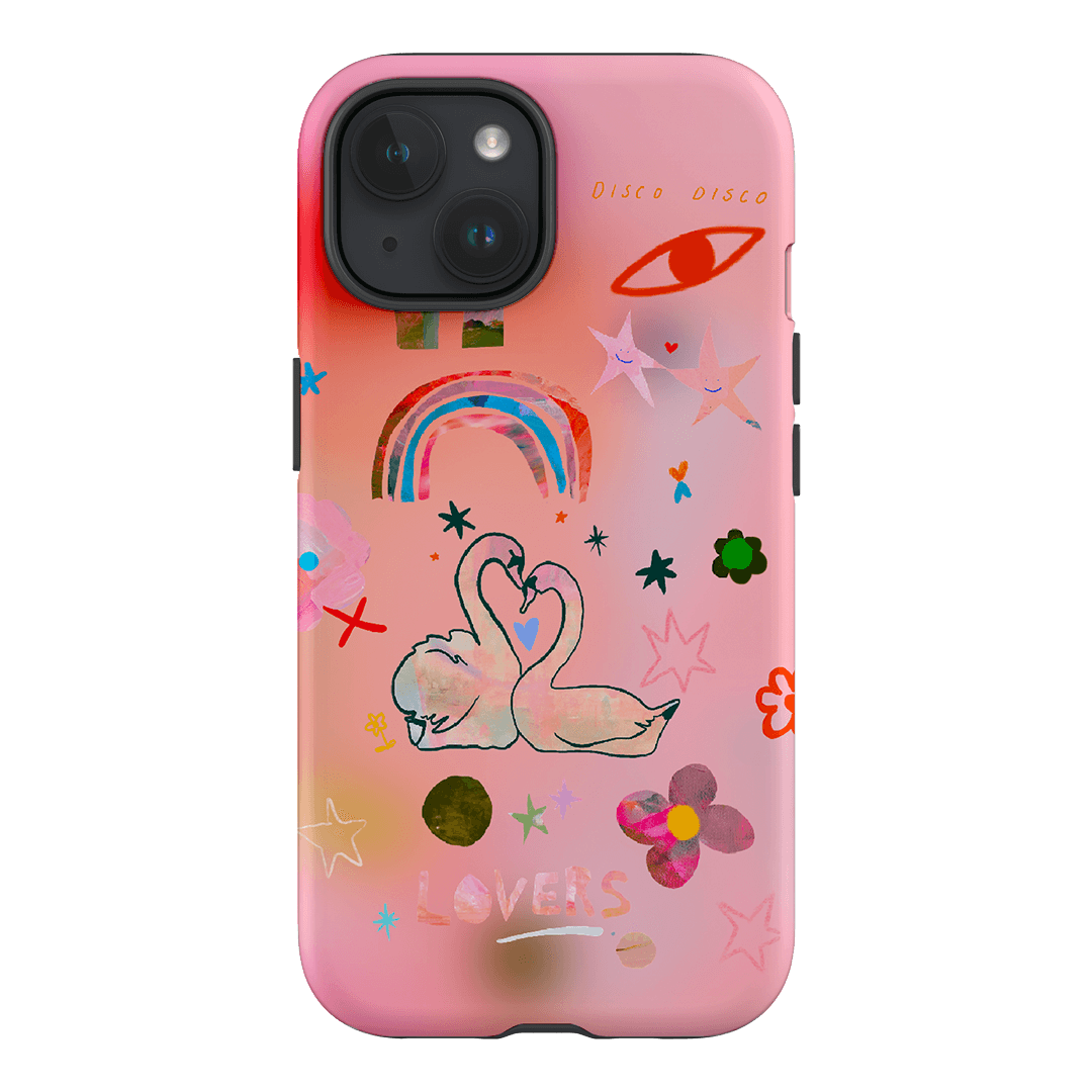 Pink Swan Printed Phone Cases iPhone 15 / Armoured by Kate Eliza - The Dairy