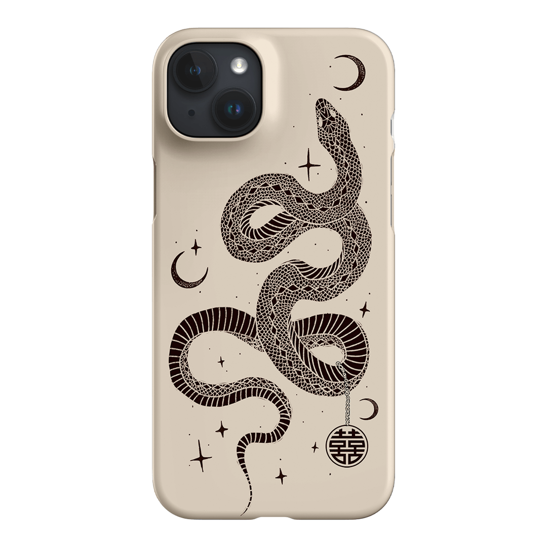 Astro Snake in Cream Printed Phone Cases by Veronica Tucker - The Dairy