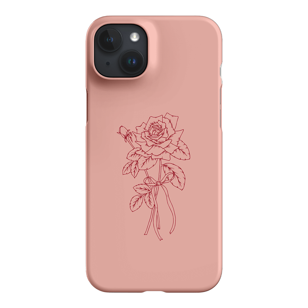 Pink Rose Printed Phone Cases iPhone 15 Plus / Snap by Typoflora - The Dairy