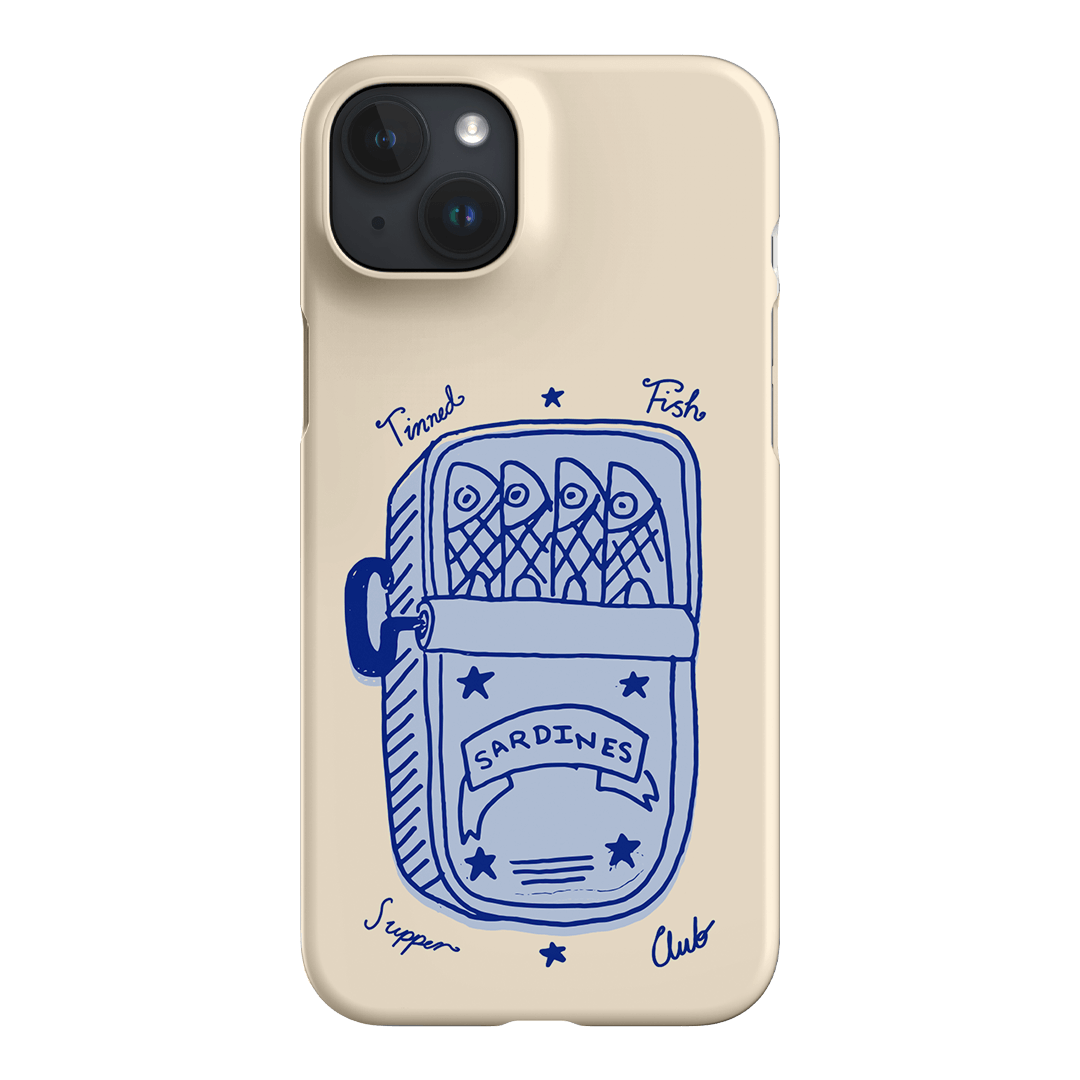 Sardine Social Blue Printed Phone Cases iPhone 15 Plus / Snap by The Dairy - The Dairy