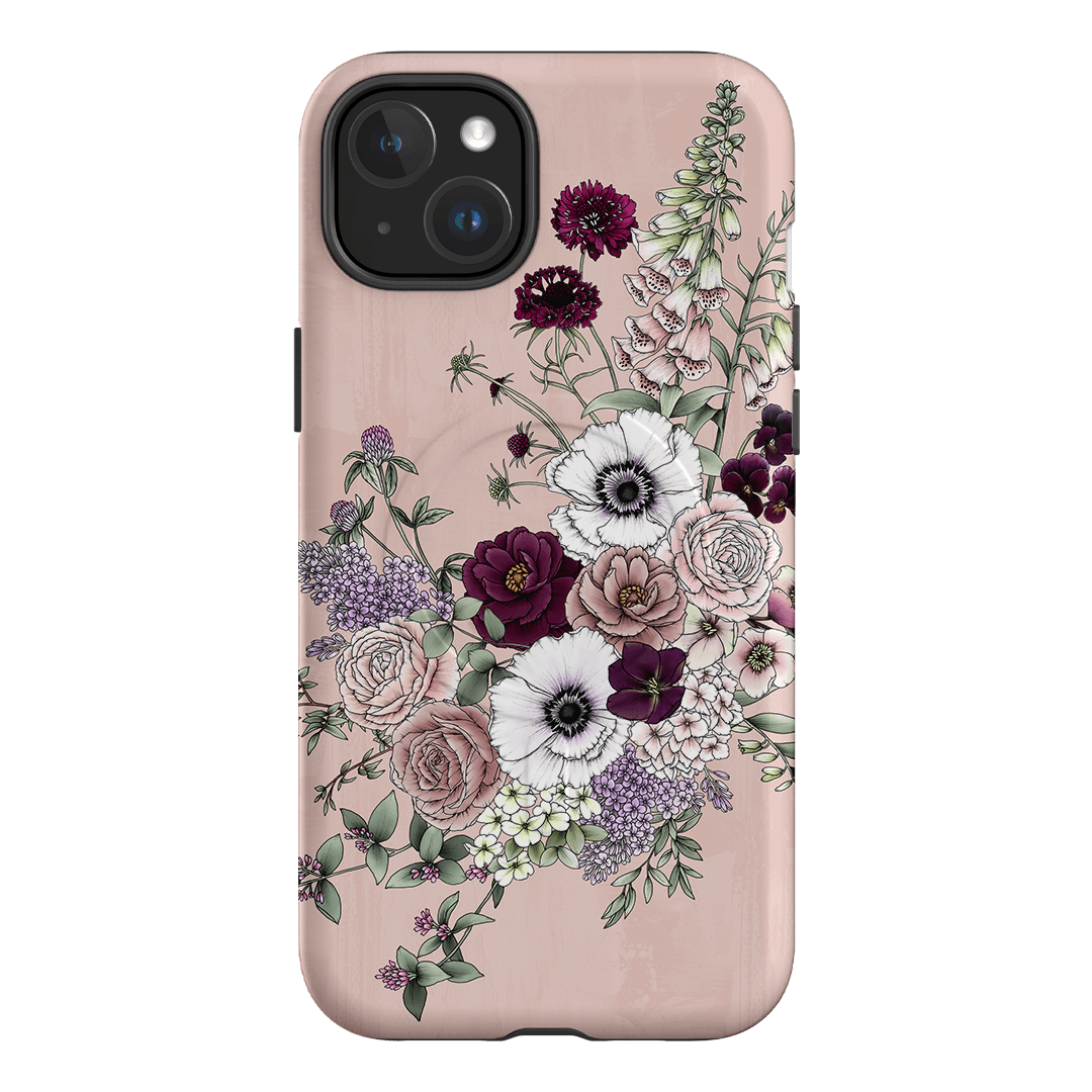 Blush Wildflowers Printed Phone Cases iPhone 15 Plus / Armoured MagSafe by Typoflora - The Dairy