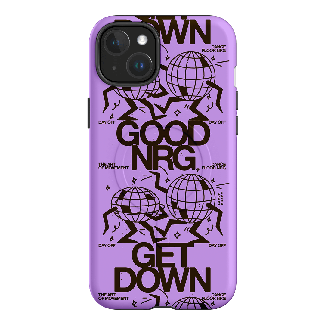 Good Energy in Purple Printed Phone Cases iPhone 15 Plus / Armoured MagSafe by After Hours - The Dairy