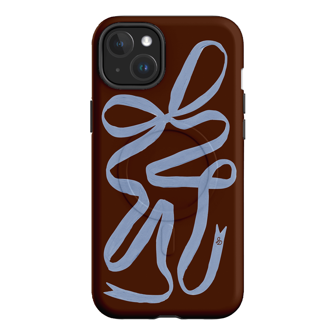 Mocha Ribbon Printed Phone Cases iPhone 15 Plus / Armoured MagSafe by Jasmine Dowling - The Dairy