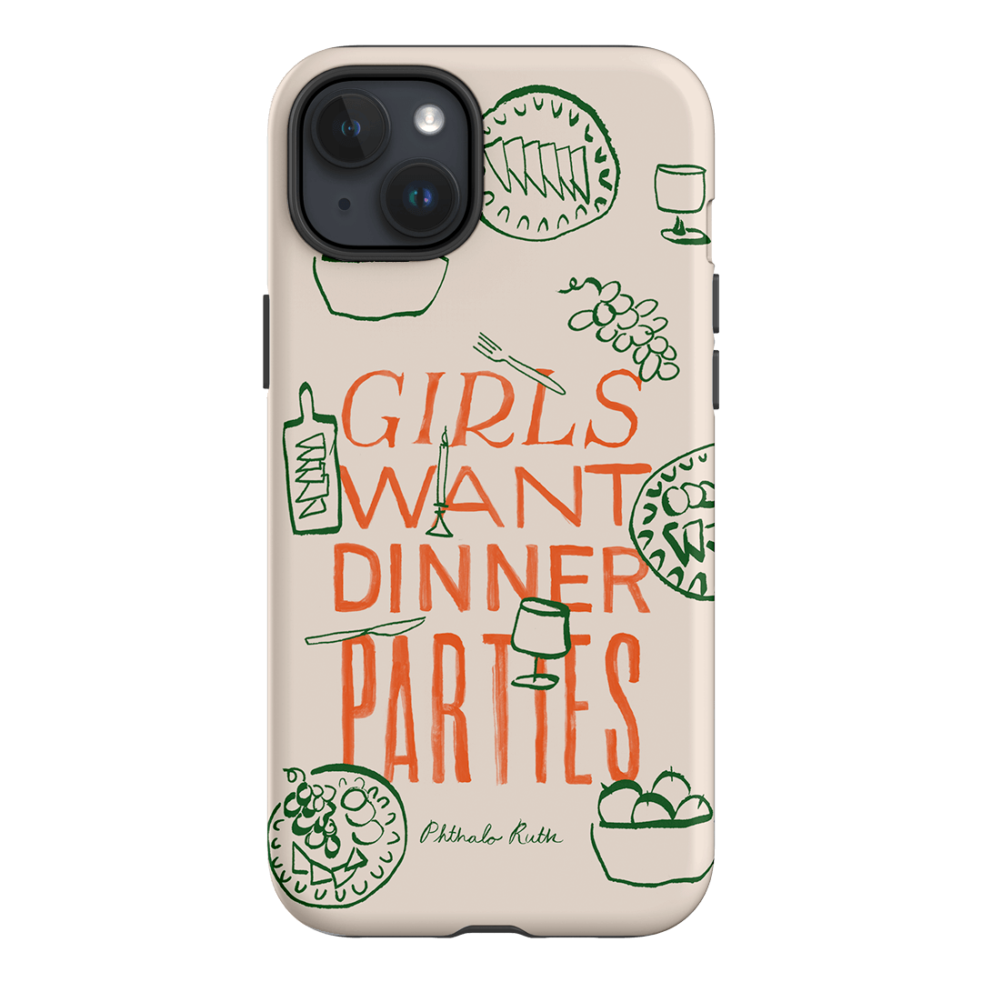 Dinner Parties Printed Phone Cases iPhone 15 Plus / Armoured by Phthalo Ruth - The Dairy