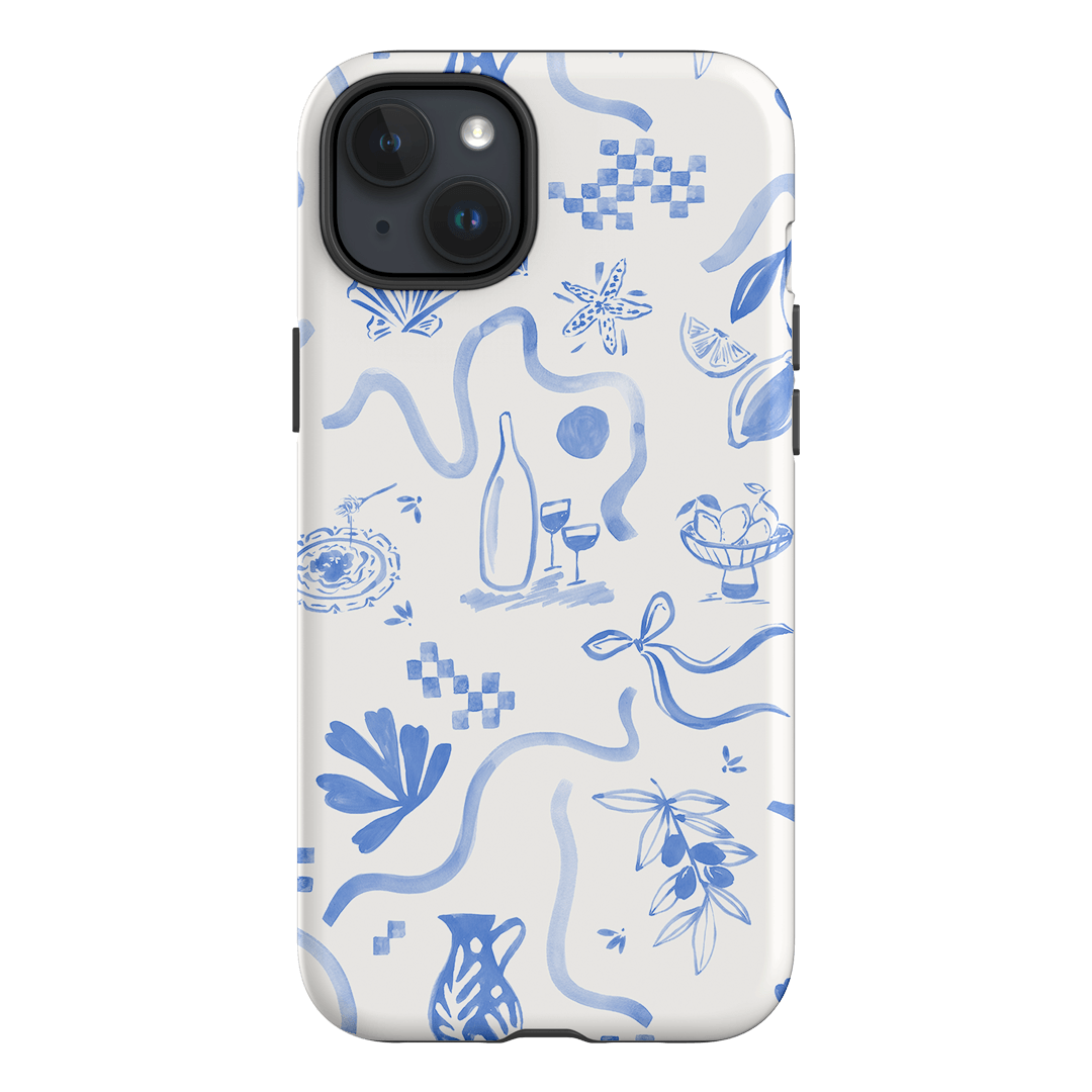 Mediterranean Wave Printed Phone Cases iPhone 15 Plus / Armoured by Charlie Taylor - The Dairy
