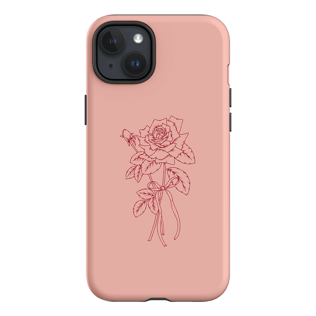 Pink Rose Printed Phone Cases iPhone 15 Plus / Armoured by Typoflora - The Dairy