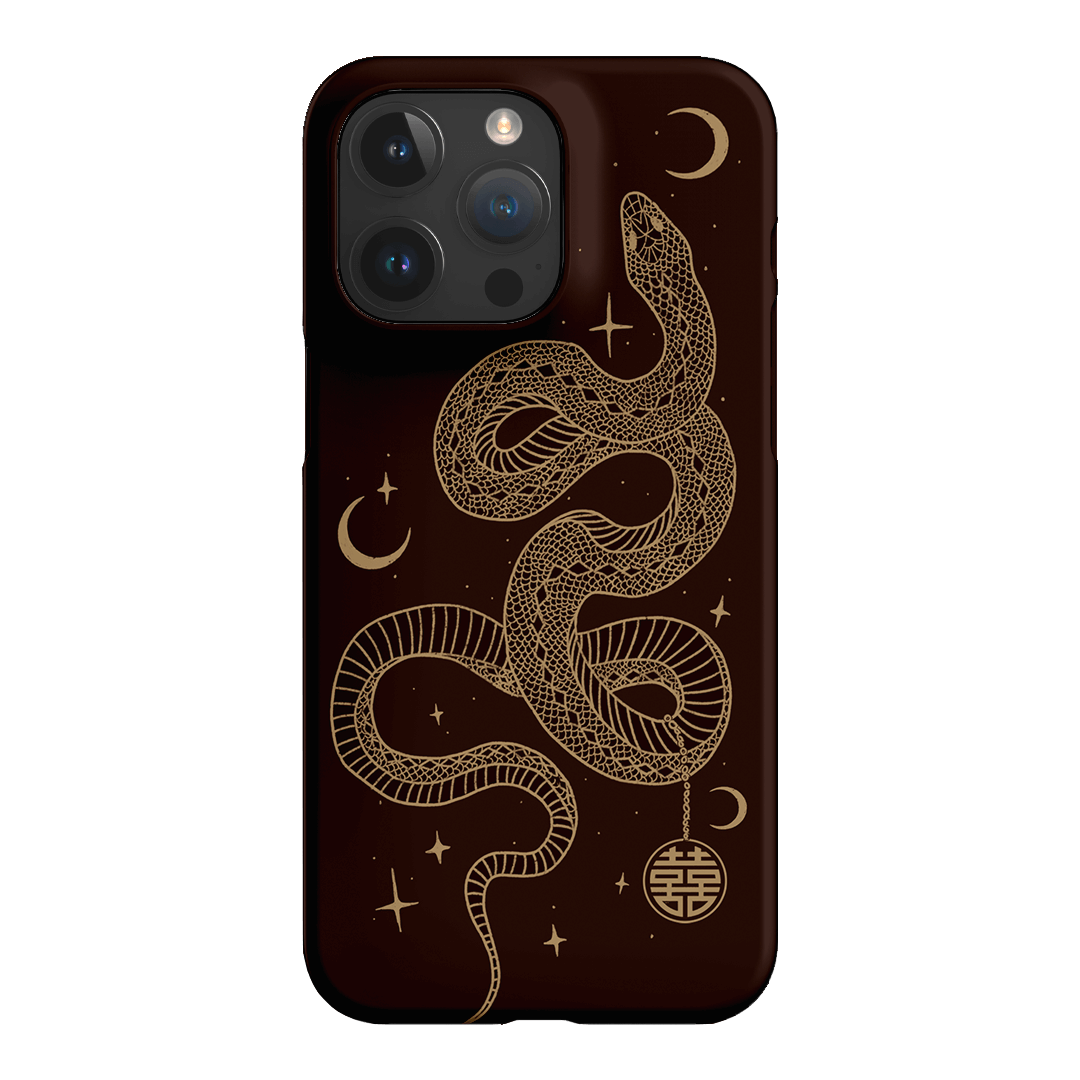 Astro Snake in Brown Printed Phone Cases by Veronica Tucker - The Dairy