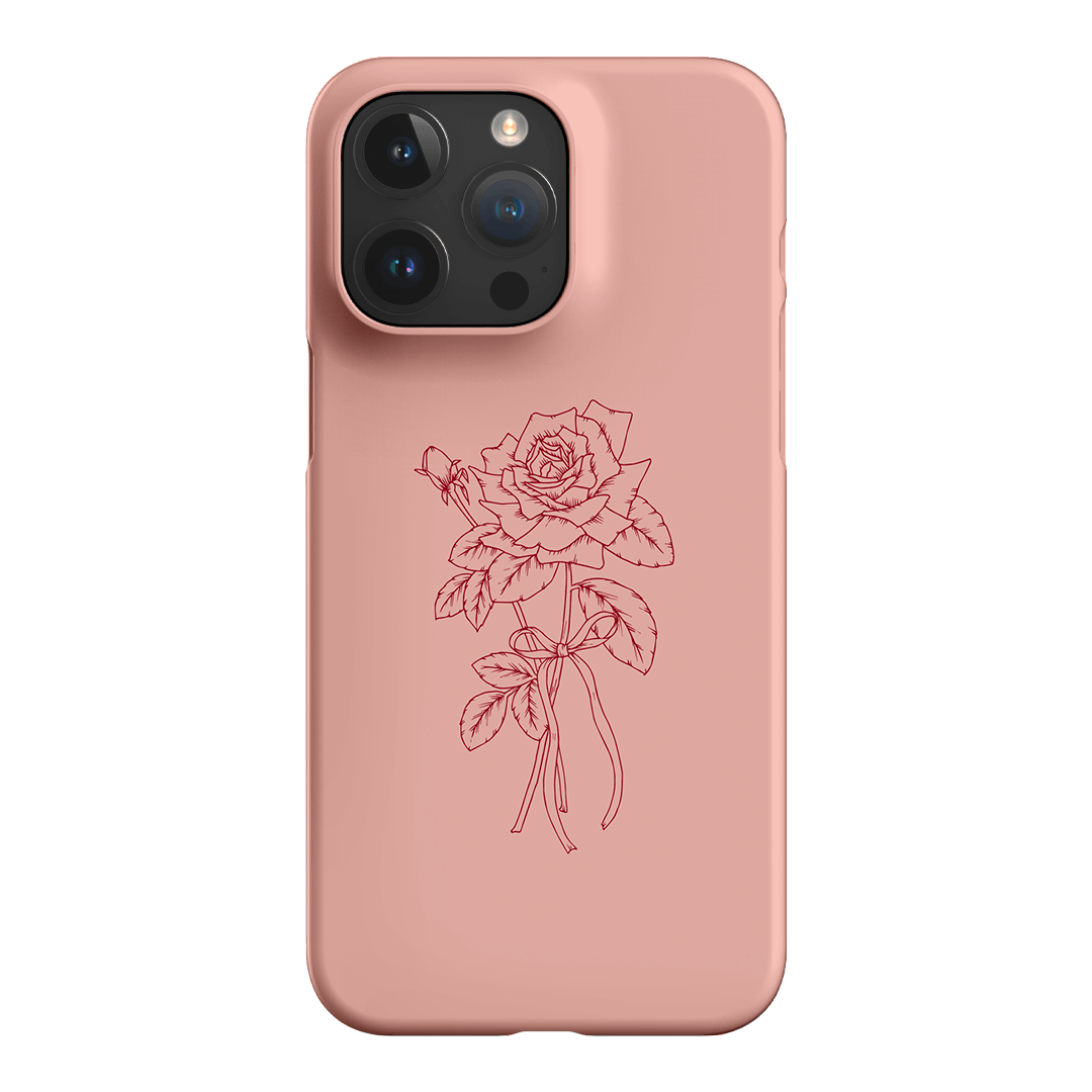 Pink Rose Printed Phone Cases iPhone 15 Pro Max / Snap by Typoflora - The Dairy
