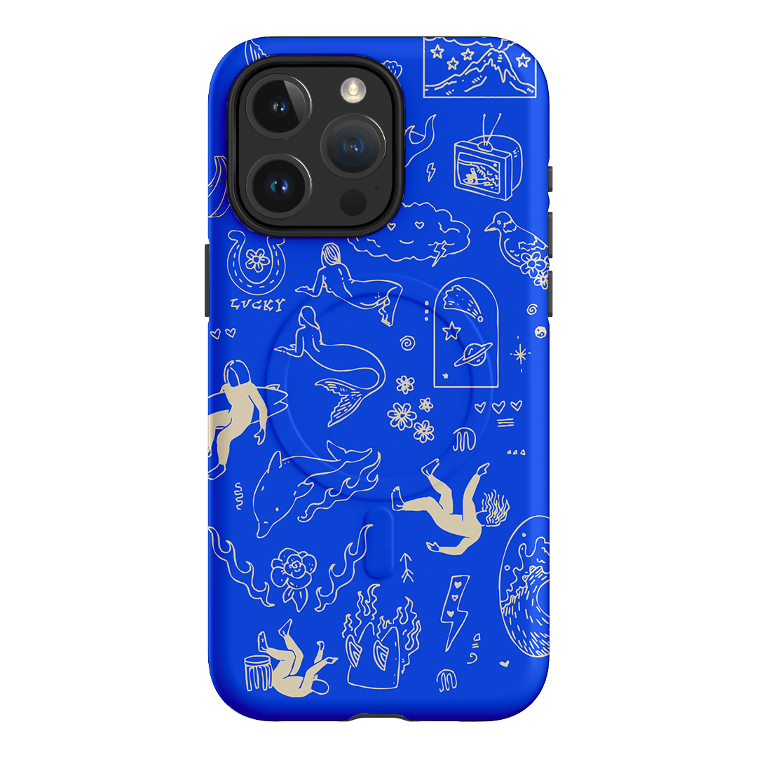 Easty Flash Blue Printed Phone Cases iPhone 15 Pro Max / Armoured MagSafe by Easty Beasty - The Dairy