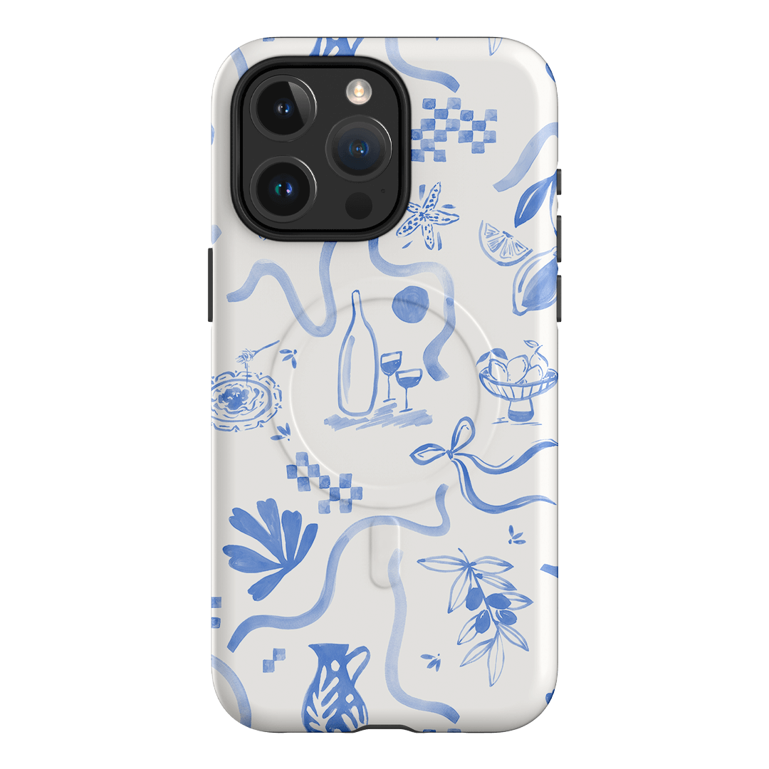 Mediterranean Wave Printed Phone Cases iPhone 15 Pro Max / Armoured MagSafe by Charlie Taylor - The Dairy