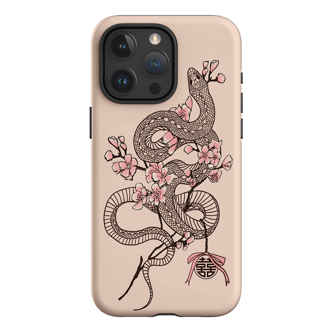 Blossom Snake in Pink Printed Phone Cases by Veronica Tucker - The Dairy