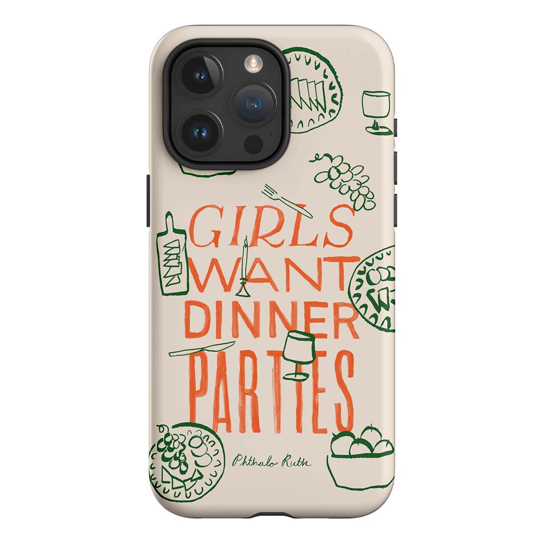 Dinner Parties Printed Phone Cases iPhone 15 Pro Max / Armoured by Phthalo Ruth - The Dairy