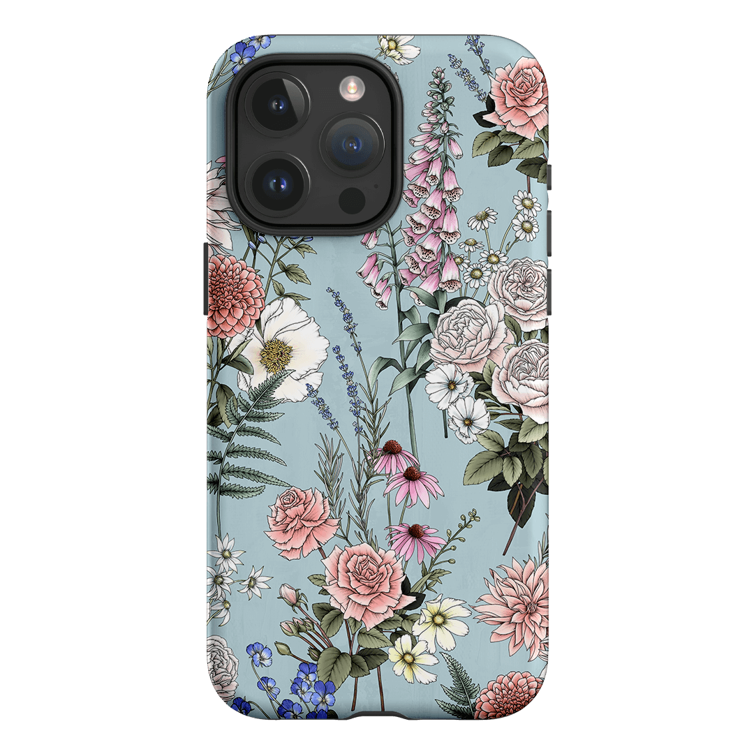 Garden Party Blue Printed Phone Cases iPhone 15 Pro Max / Armoured by Typoflora - The Dairy