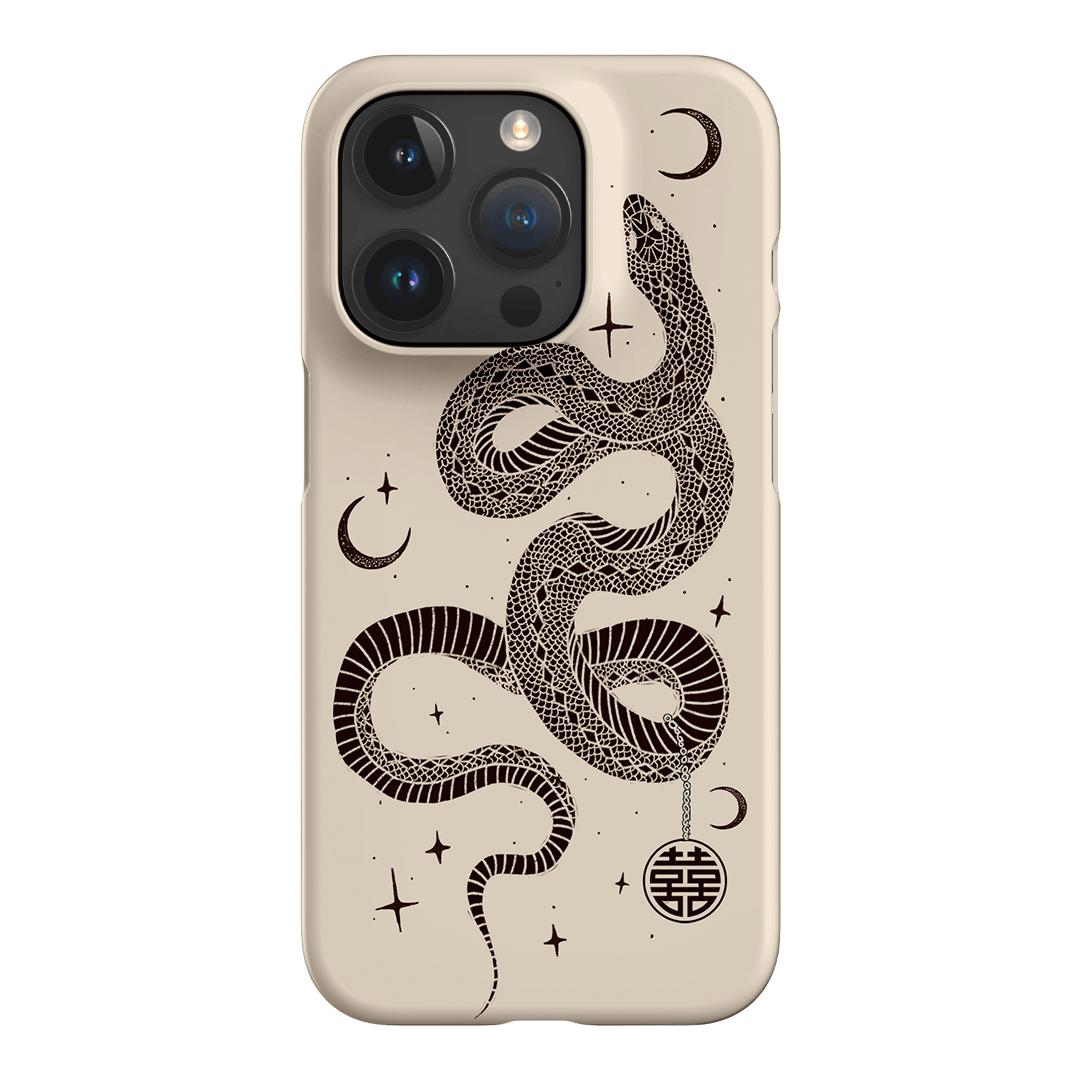 Astro Snake in Cream Printed Phone Cases by Veronica Tucker - The Dairy