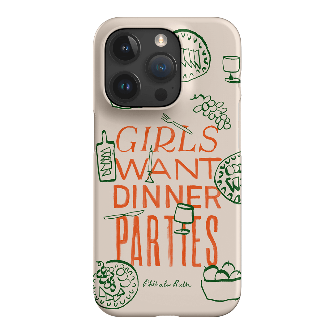 Dinner Parties Printed Phone Cases iPhone 15 Pro / Snap by Phthalo Ruth - The Dairy