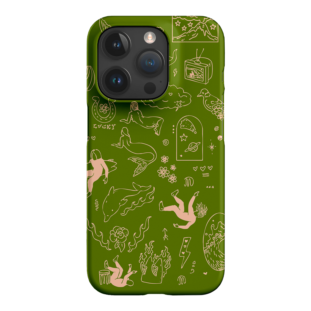 Easty Flash Green Printed Phone Cases iPhone 15 Pro / Snap by Easty Beasty - The Dairy