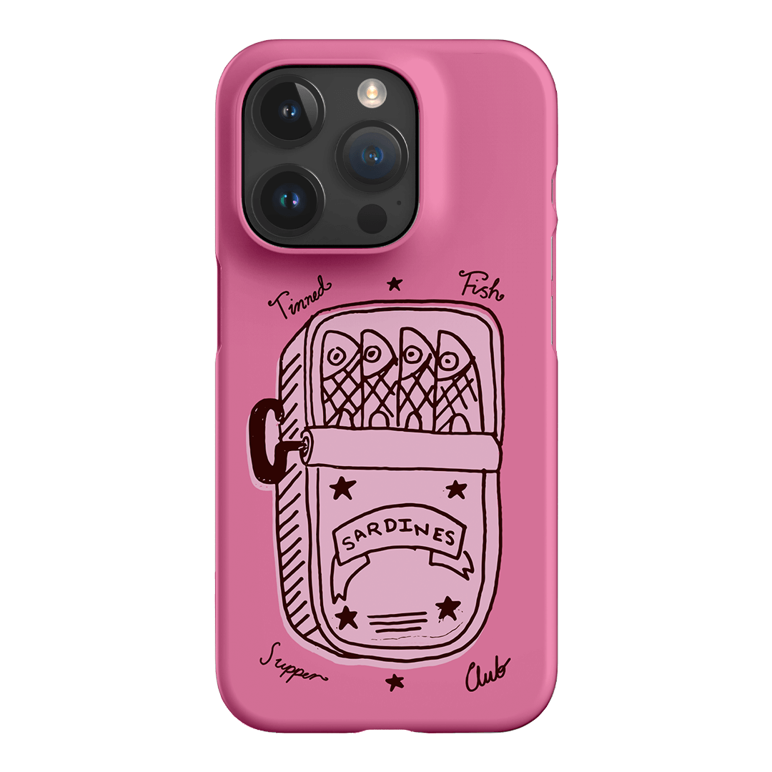 Sardine Social Pink Printed Phone Cases iPhone 15 Pro / Snap by The Dairy - The Dairy