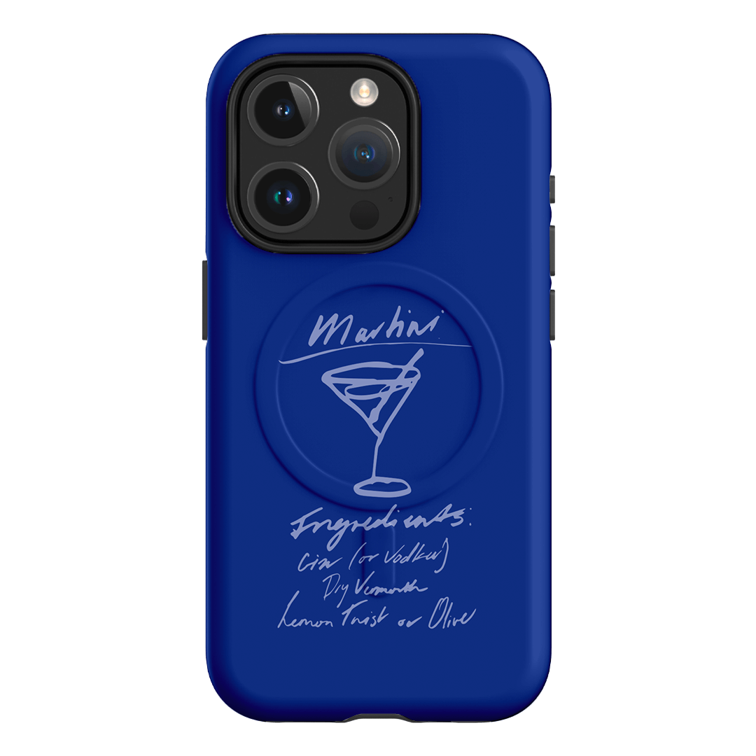 Martini Mood Blue Printed Phone Cases iPhone 15 Pro / Armoured MagSafe by The Dairy - The Dairy