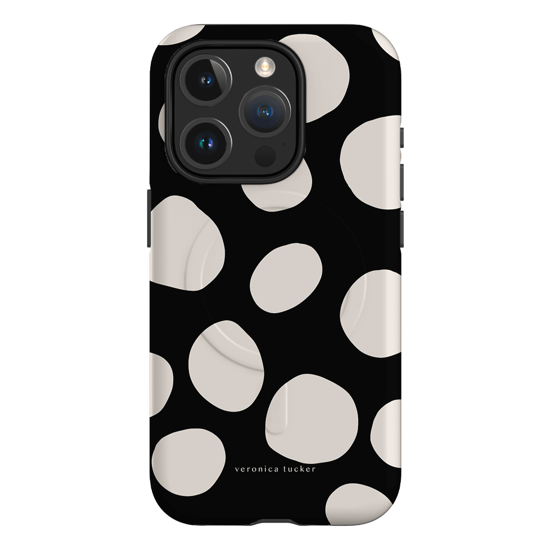 Pebbles Noir Printed Phone Cases iPhone 15 Pro / Armoured MagSafe by Veronica Tucker - The Dairy