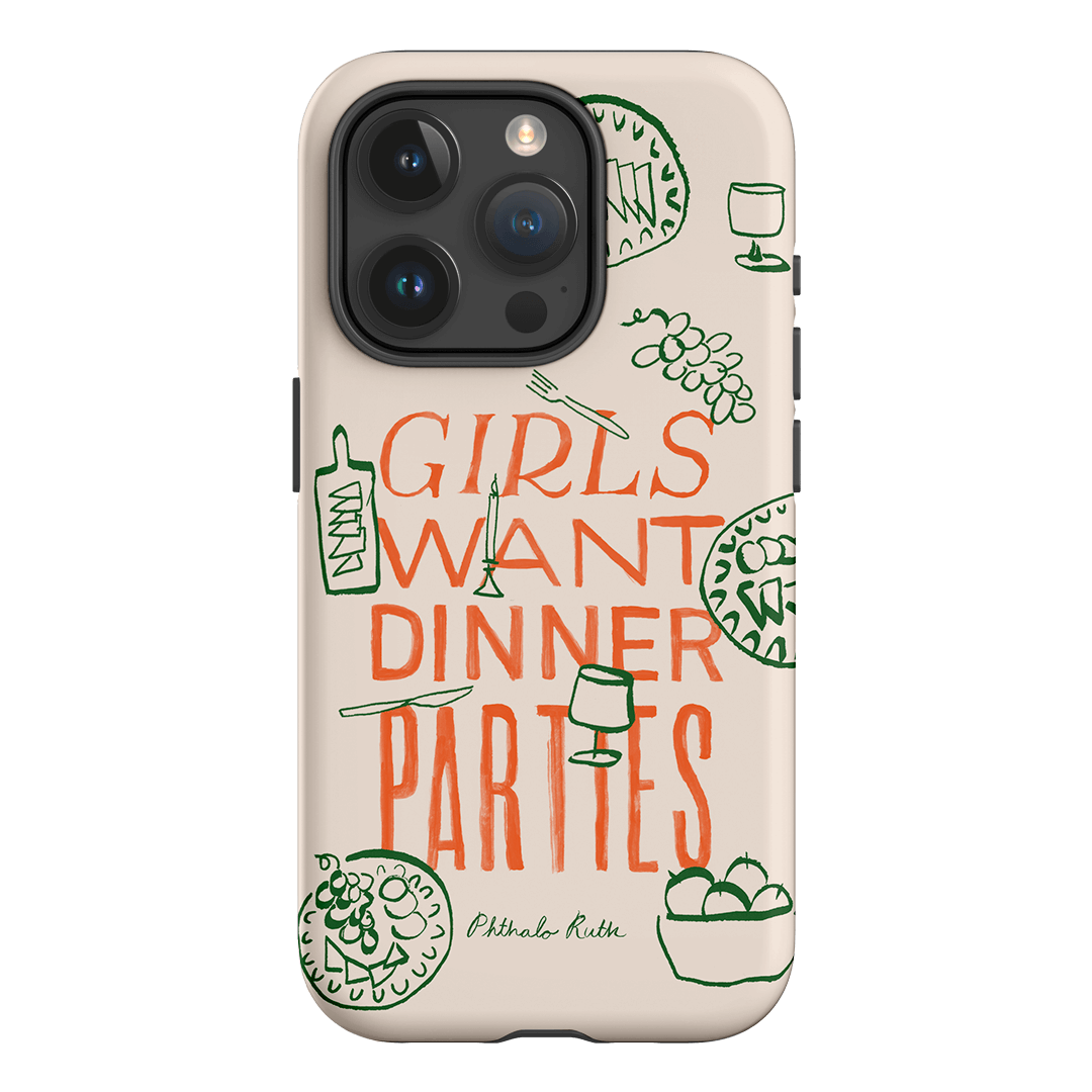 Dinner Parties Printed Phone Cases iPhone 15 Pro / Armoured by Phthalo Ruth - The Dairy