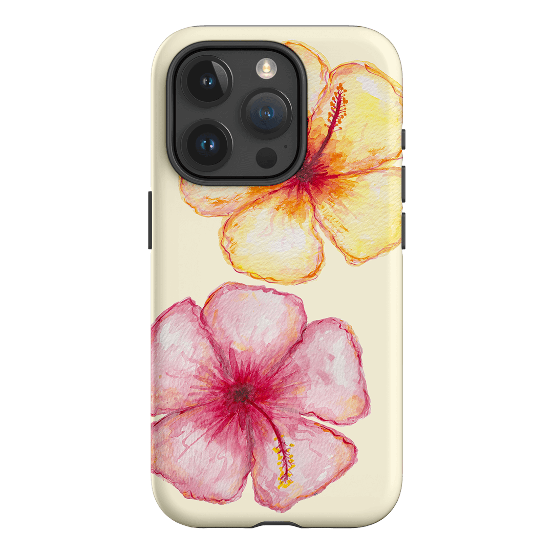 Hibiscus Flower Yellow Printed Phone Cases iPhone 15 Pro / Armoured by BG. Studio - The Dairy