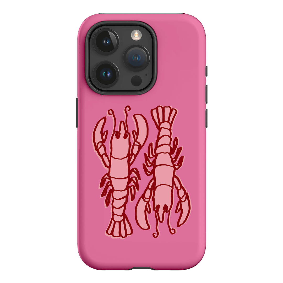 Lobster Love Pink Printed Phone Cases iPhone 15 Pro / Armoured by The Dairy - The Dairy