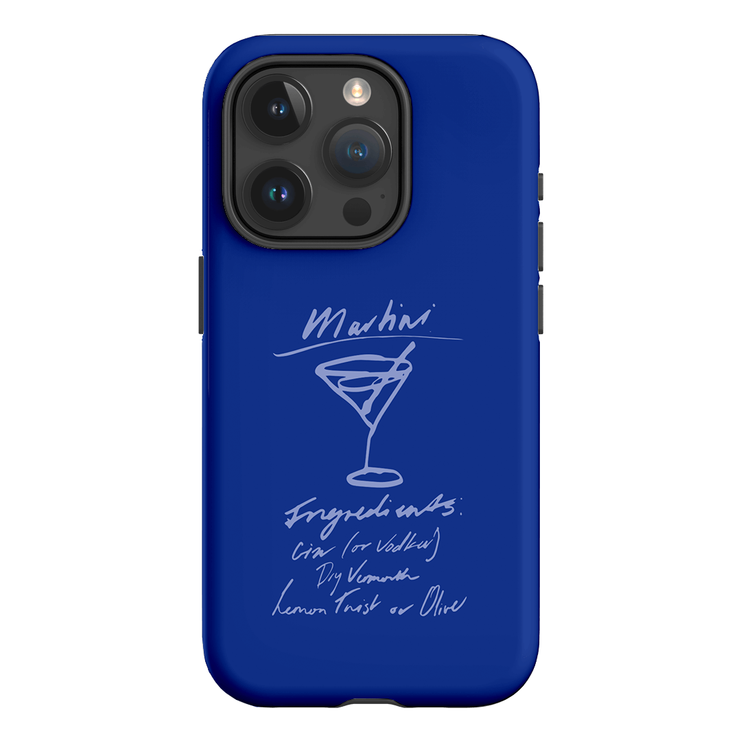 Martini Mood Blue Printed Phone Cases iPhone 15 Pro / Armoured by The Dairy - The Dairy