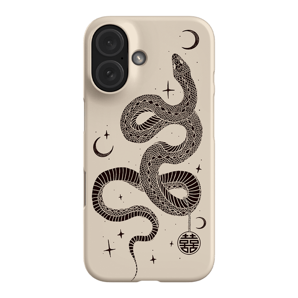 Astro Snake in Cream Printed Phone Cases by Veronica Tucker - The Dairy