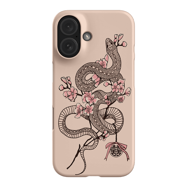 Blossom Snake in Pink Printed Phone Cases by Veronica Tucker - The Dairy