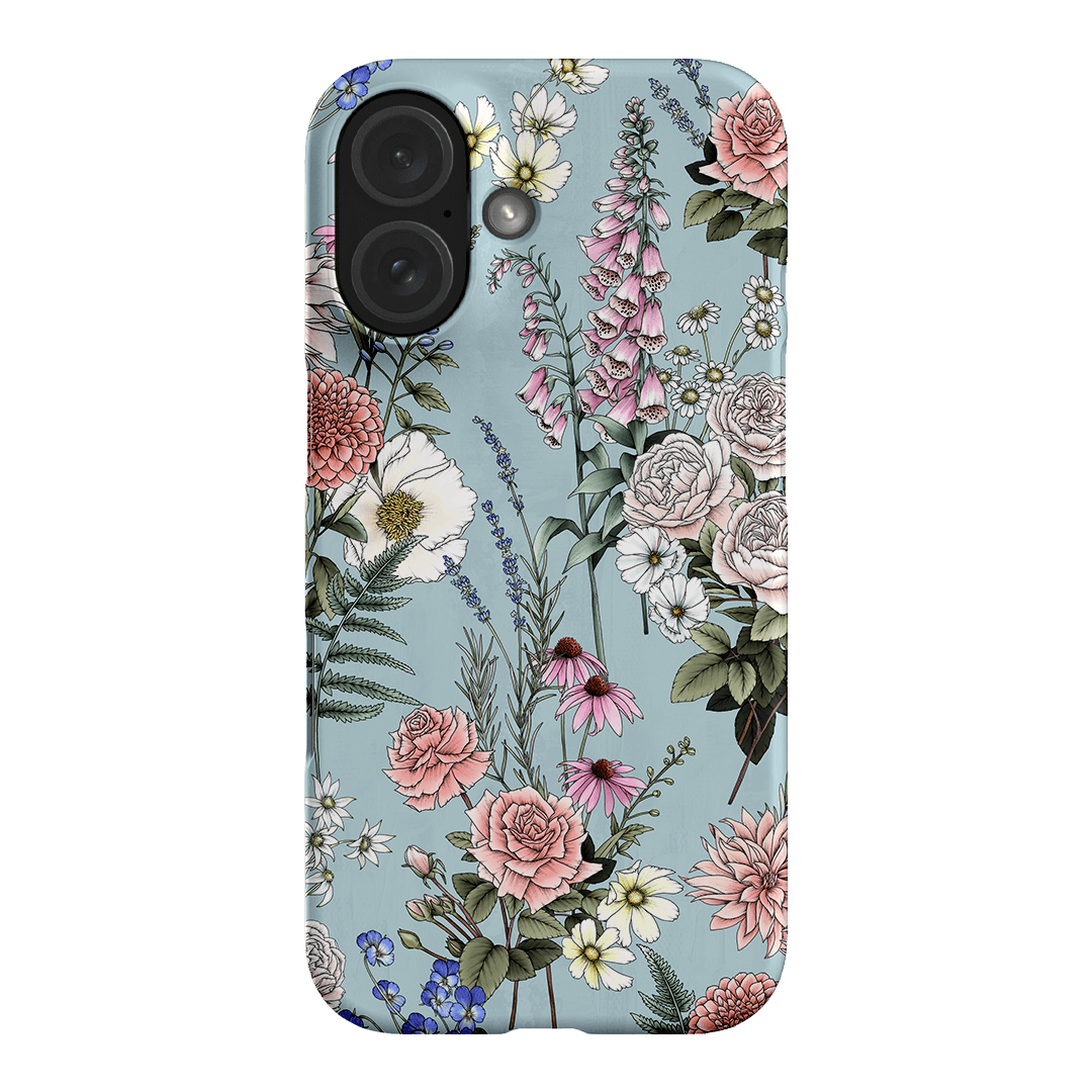 Garden Party Blue Printed Phone Cases iPhone 16 / Snap by Typoflora - The Dairy