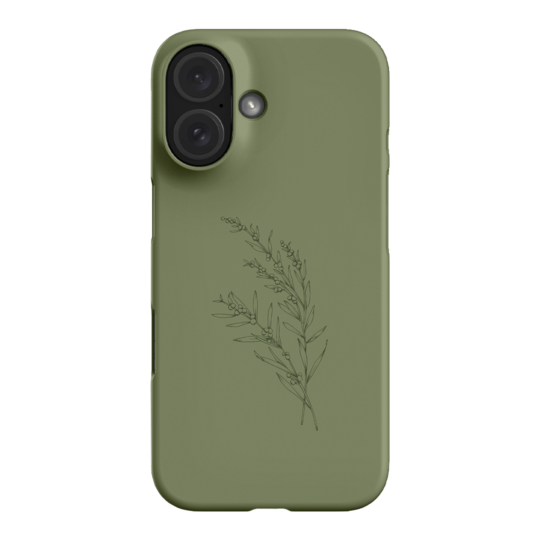 Khaki Wattle Printed Phone Cases iPhone 16 / Snap by Typoflora - The Dairy