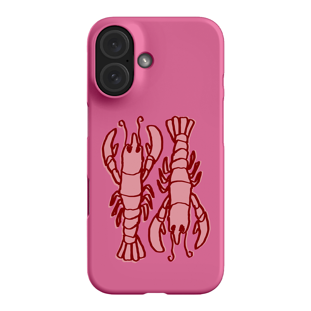 Lobster Love Pink Printed Phone Cases iPhone 16 / Snap by The Dairy - The Dairy