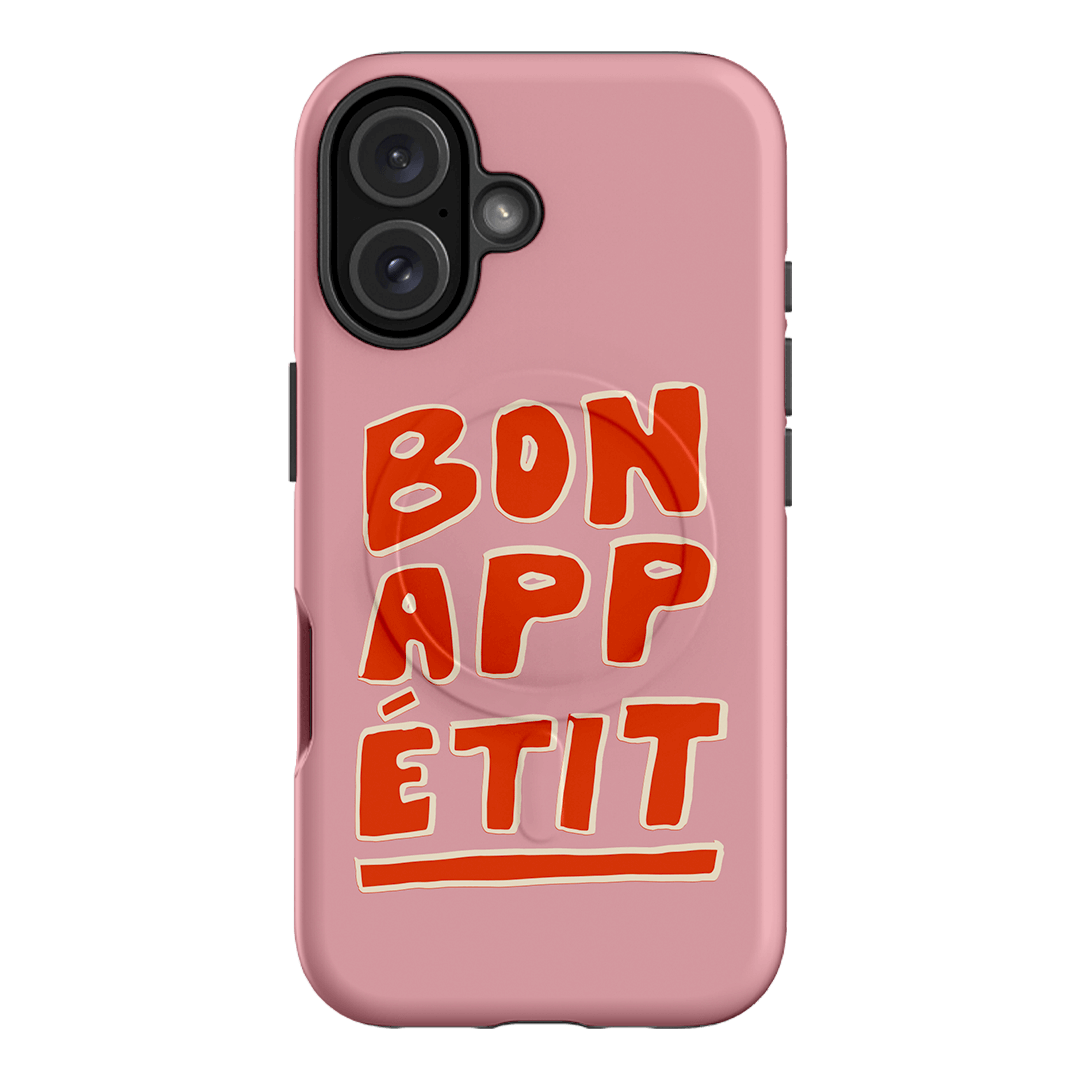 Bon Appetit Pink Printed Phone Cases iPhone 16 / Armoured MagSafe by The Dairy - The Dairy