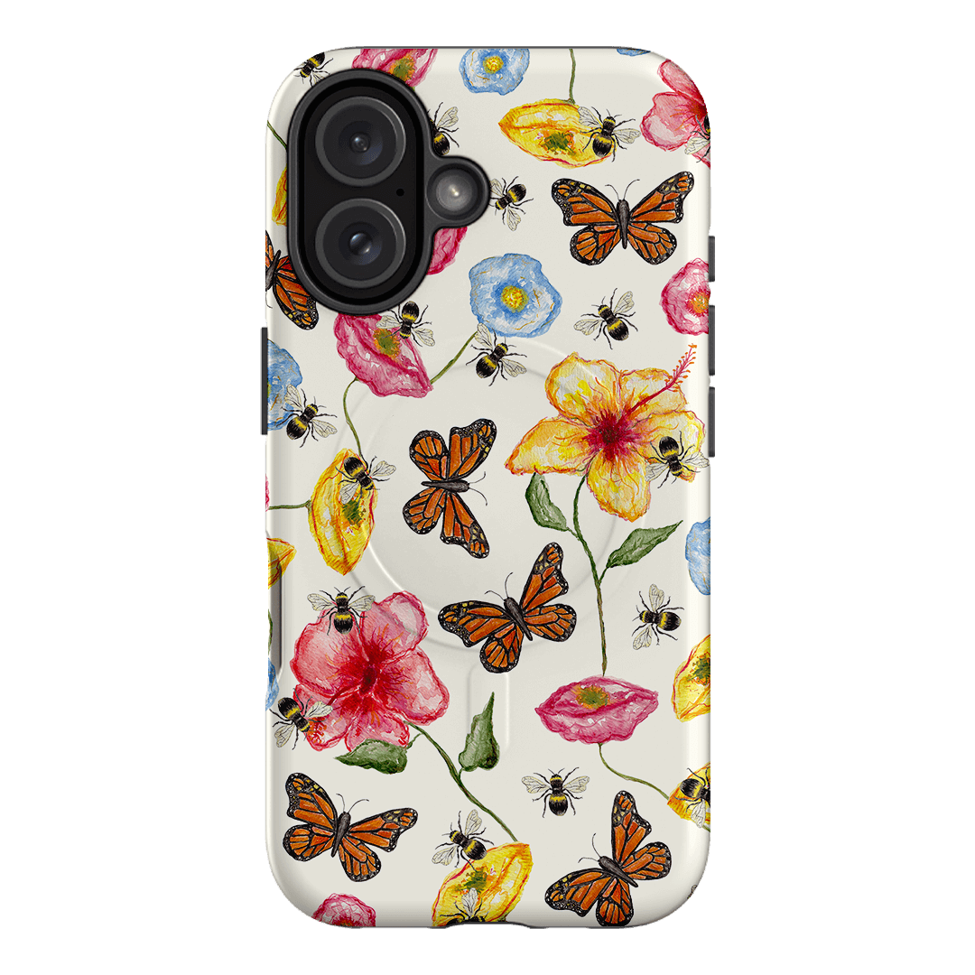 Butterflies & Bees Printed Phone Cases iPhone 16 / Armoured MagSafe by BG. Studio - The Dairy