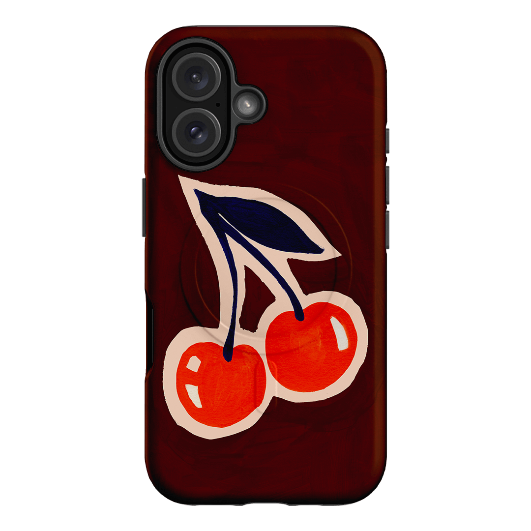 Cherries Printed Phone Cases iPhone 16 / Armoured MagSafe by Studio Bon - The Dairy