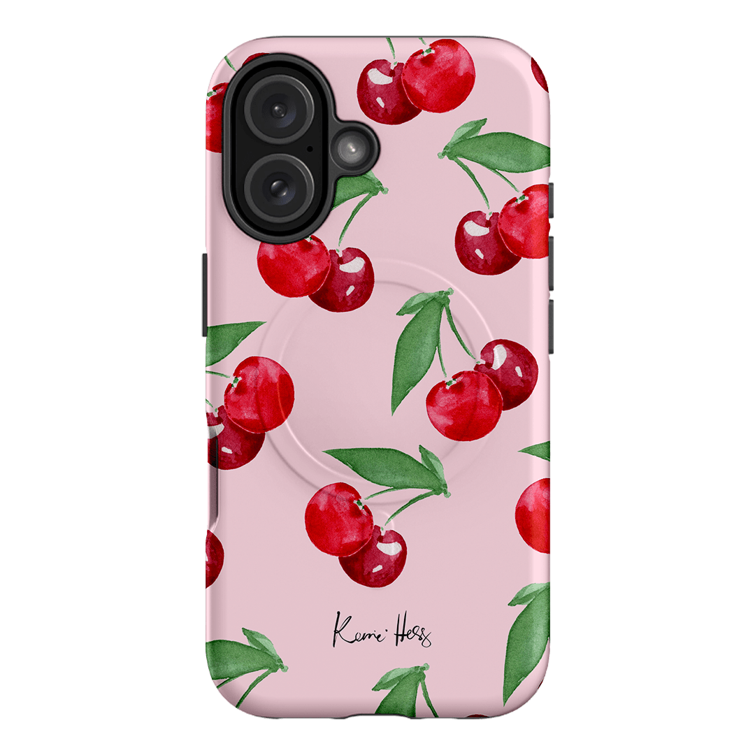 Cherry Rose Printed Phone Cases iPhone 16 / Armoured MagSafe by Kerrie Hess - The Dairy