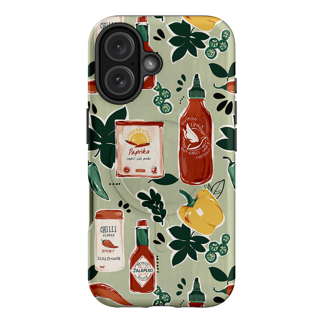 Chilli Pepper Printed Phone Cases iPhone 16 / Armoured MagSafe by Charlie Taylor - The Dairy