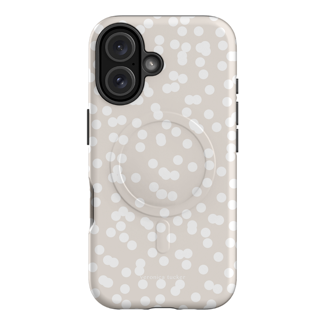 Mini Confetti White Printed Phone Cases iPhone 16 / Armoured MagSafe by Veronica Tucker - The Dairy