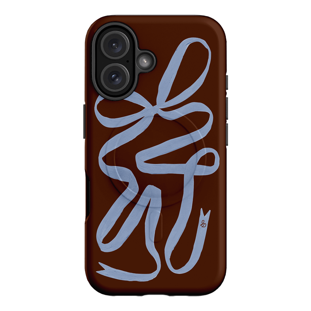 Mocha Ribbon Printed Phone Cases iPhone 16 / Armoured MagSafe by Jasmine Dowling - The Dairy