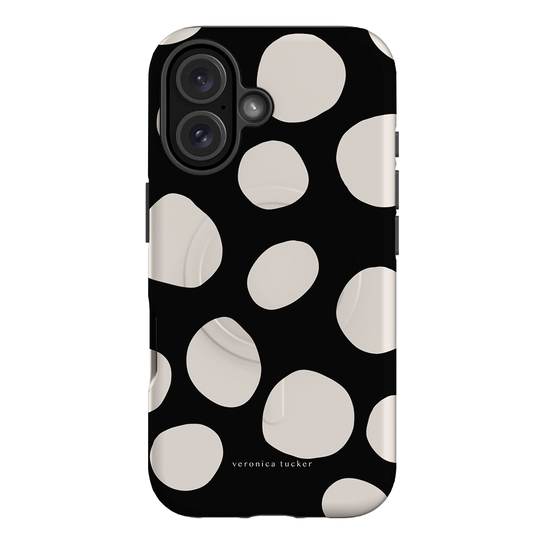 Pebbles Noir Printed Phone Cases iPhone 16 / Armoured MagSafe by Veronica Tucker - The Dairy