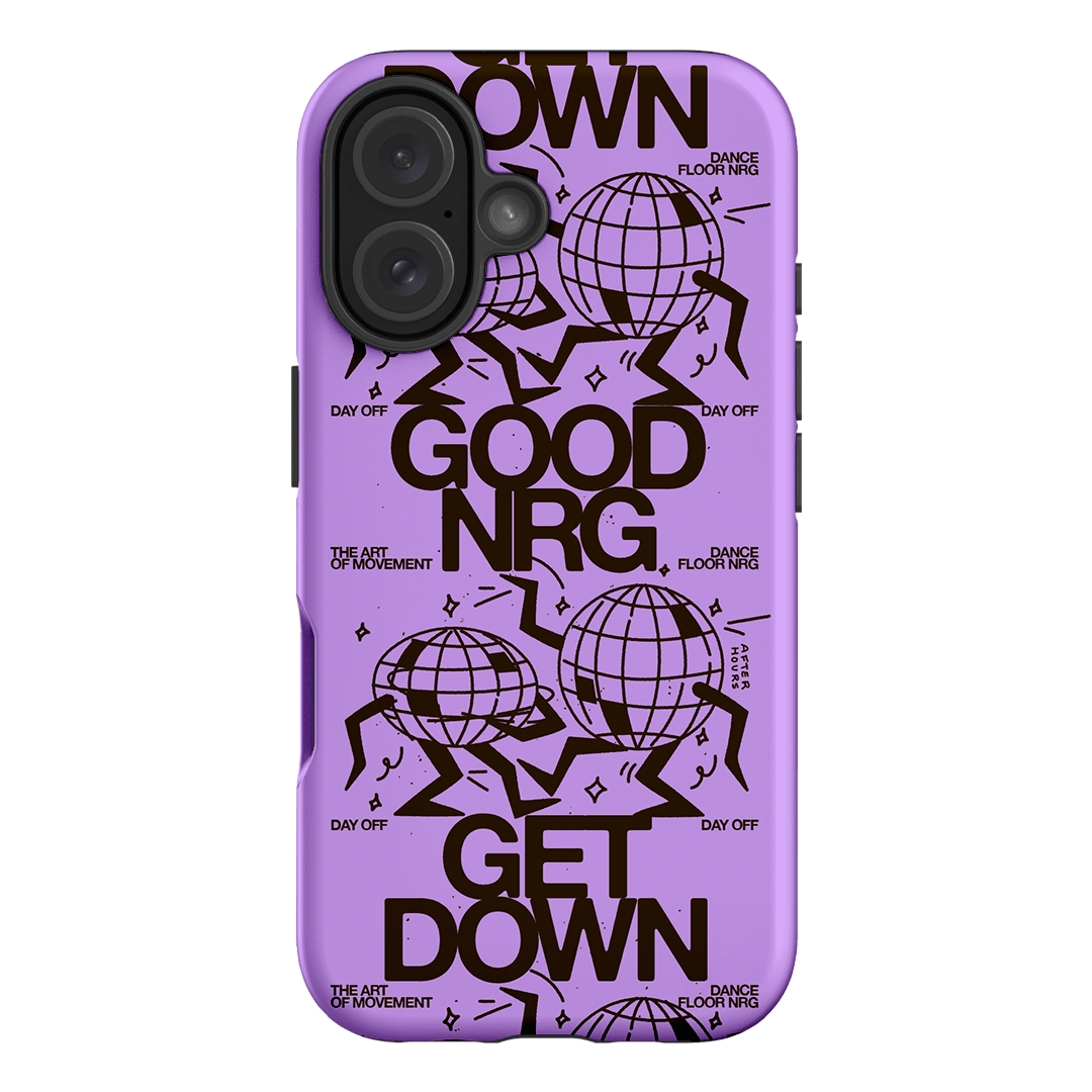 Good Energy in Purple Printed Phone Cases iPhone 16 / Armoured by After Hours - The Dairy