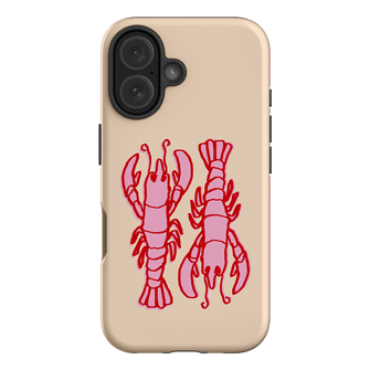 Lobster Love Peach Printed Phone Cases iPhone 16 / Armoured by The Dairy - The Dairy