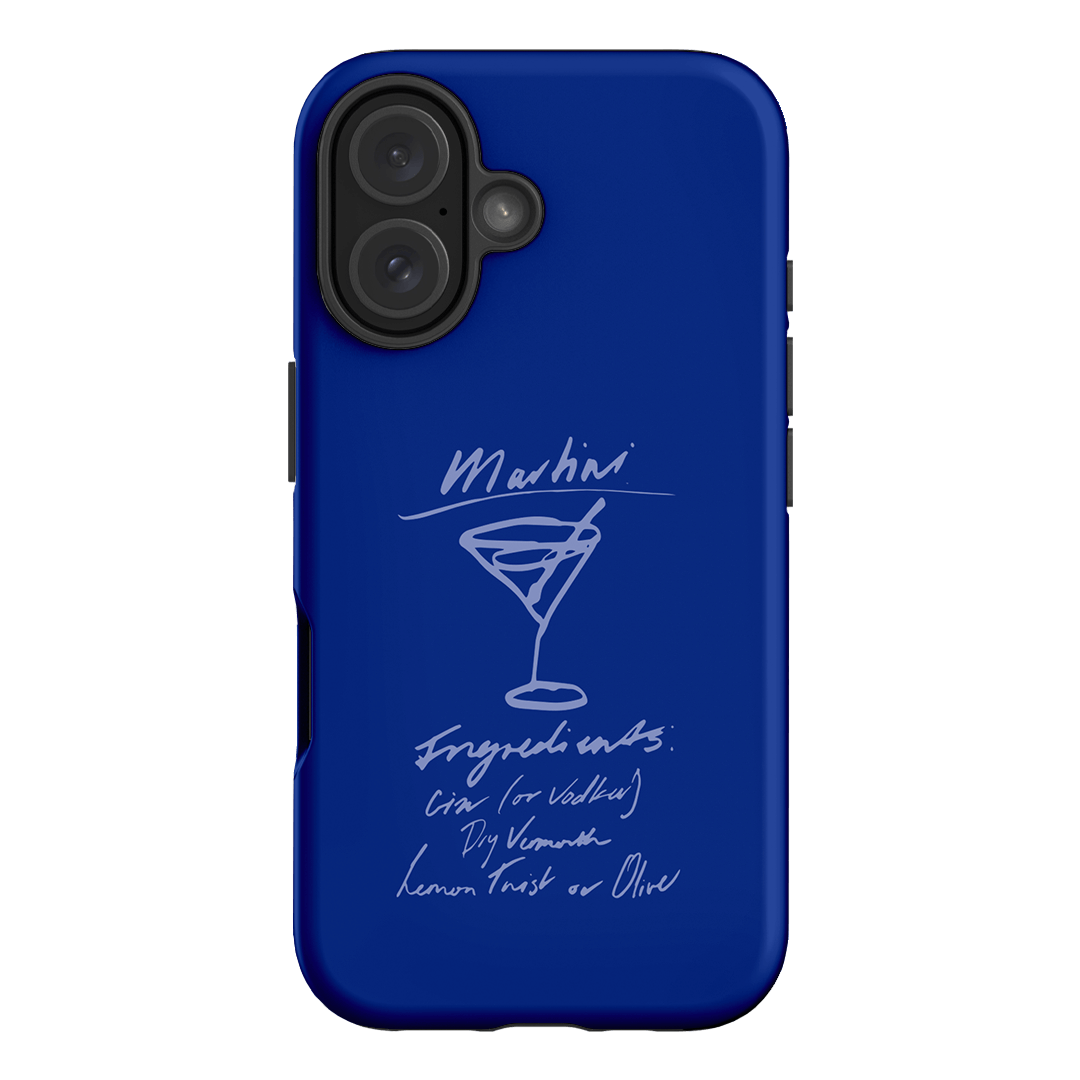 Martini Mood Blue Printed Phone Cases iPhone 16 / Armoured by The Dairy - The Dairy