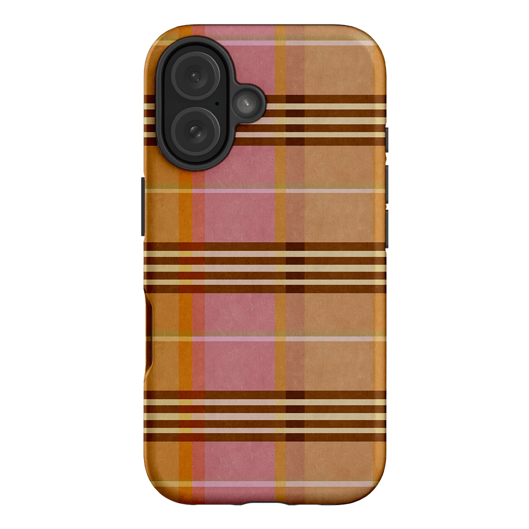 Peachy Plaid Printed Phone Cases iPhone 16 / Armoured by Fenton & Fenton - The Dairy