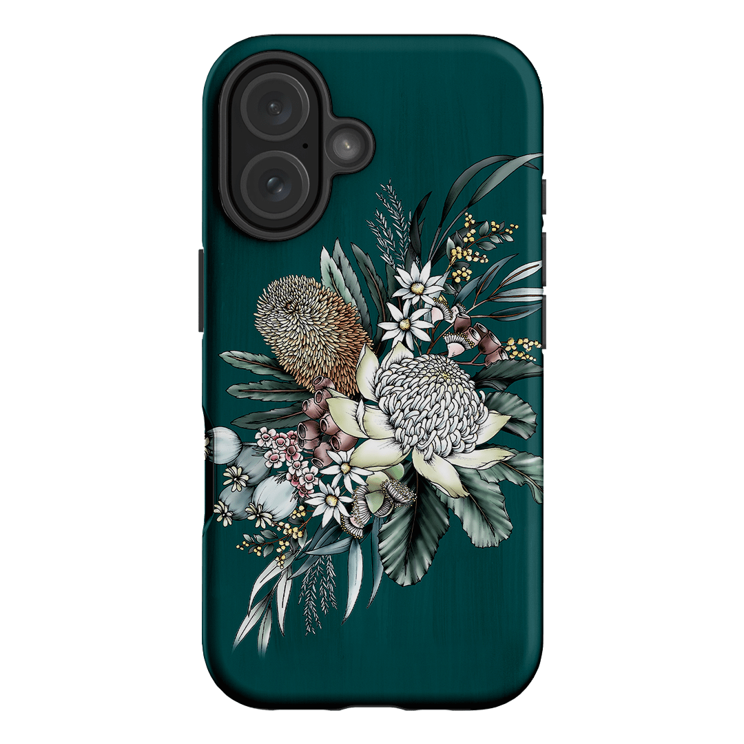 Teal Native Printed Phone Cases iPhone 16 / Armoured by Typoflora - The Dairy